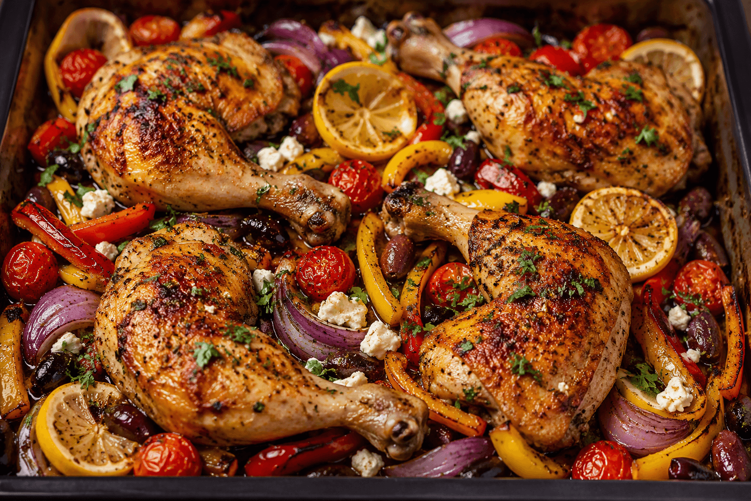 Image of Mediterranean roasted chicken legs