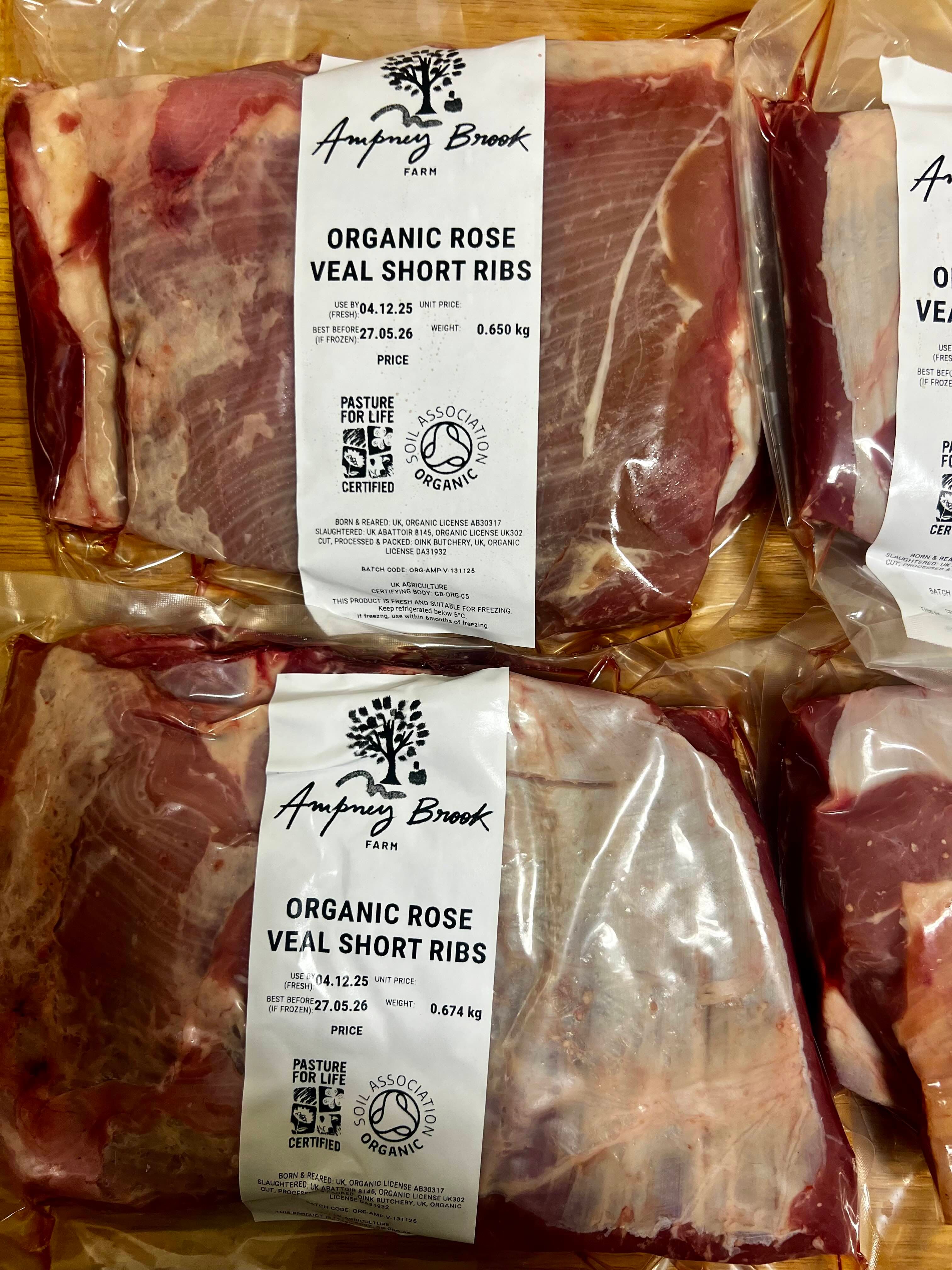 Organic Rose Veal Short Ribs