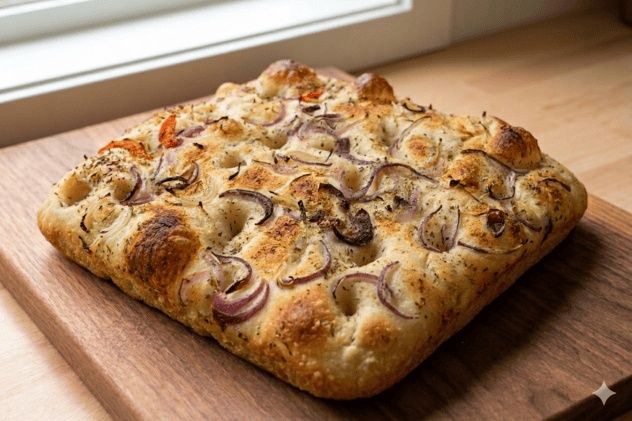 Image of Focaccia Tomato, Onion & Olive