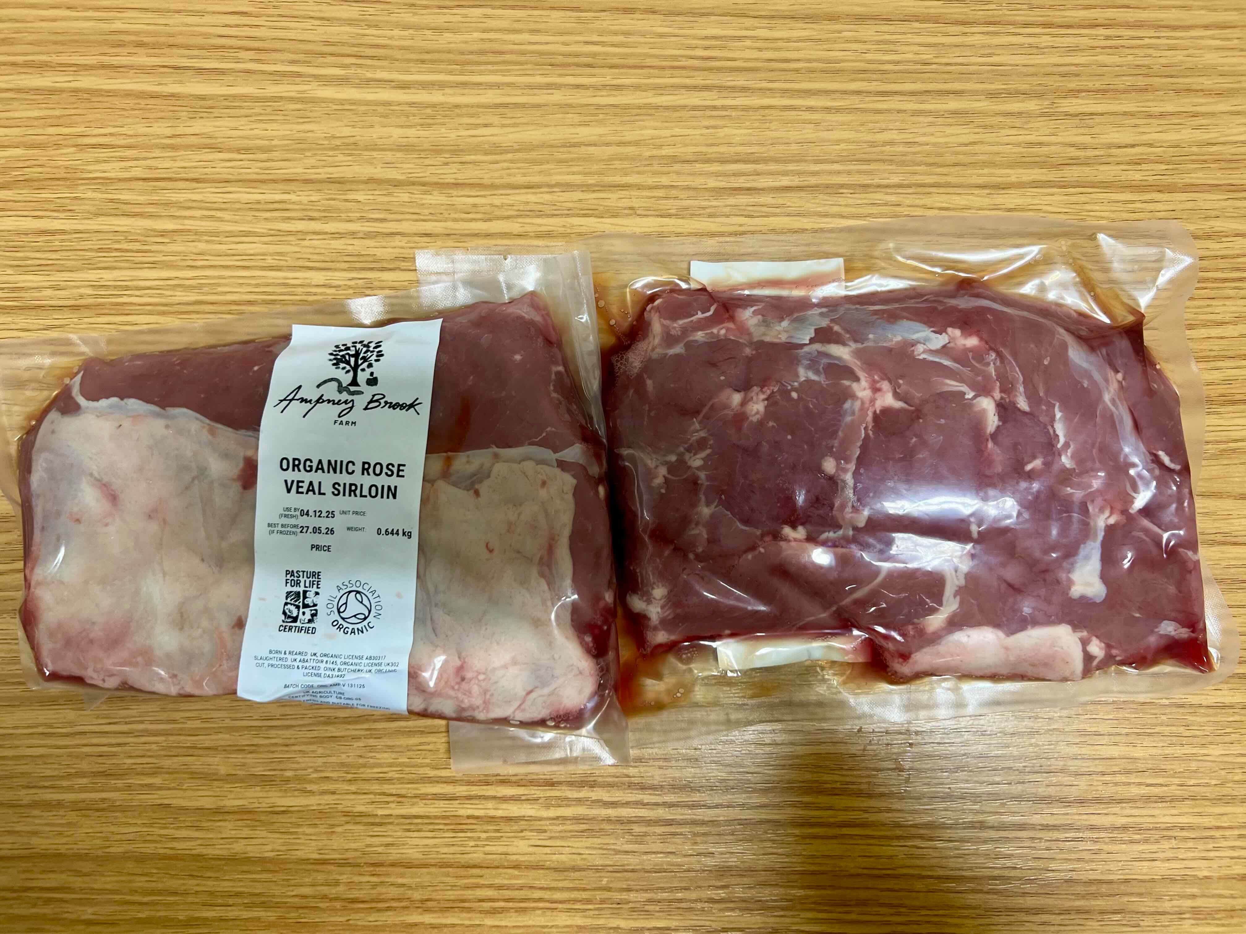 Image of Organic Whole Rose Veal Sirloin