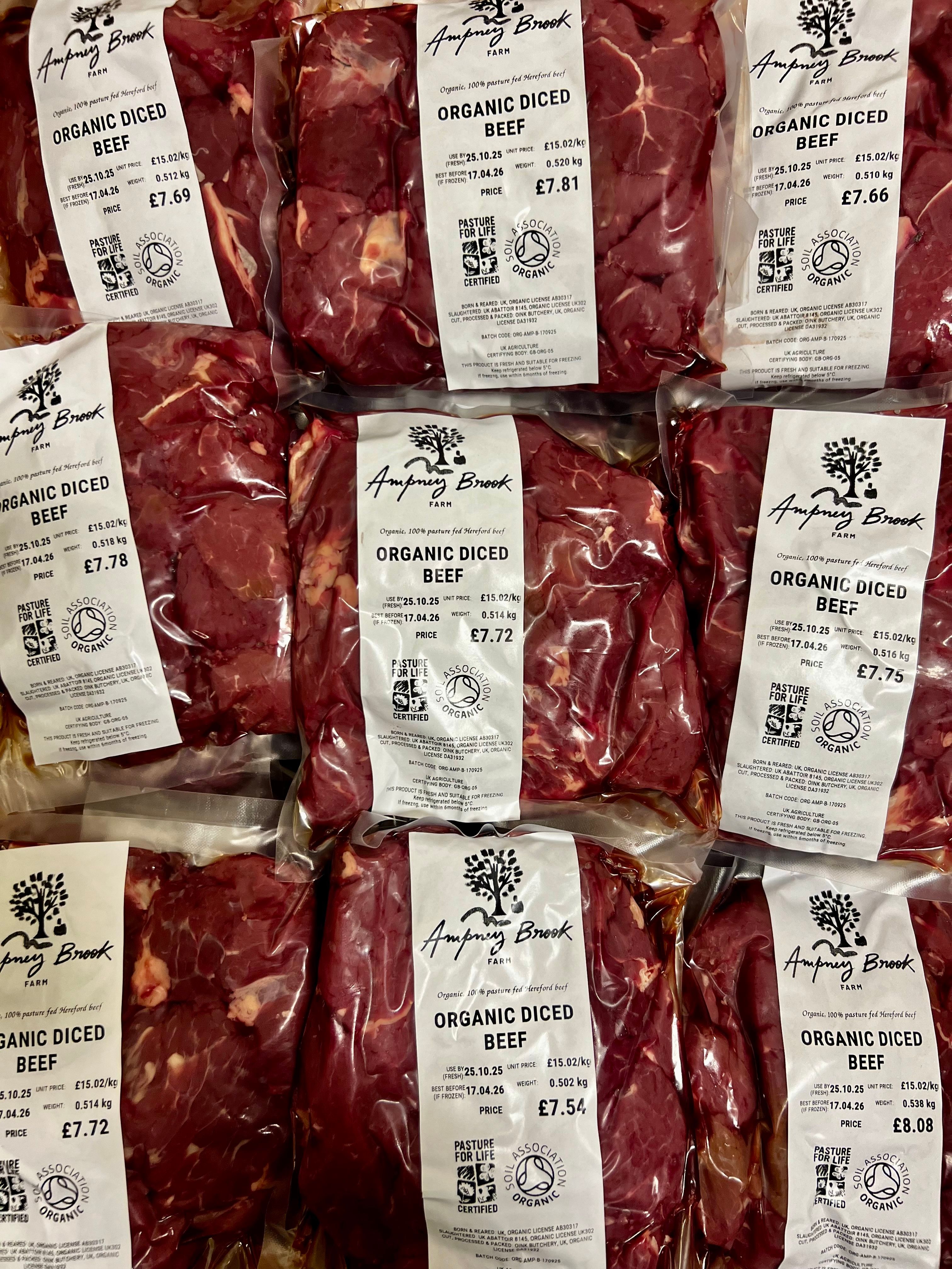 Organic Diced Beef