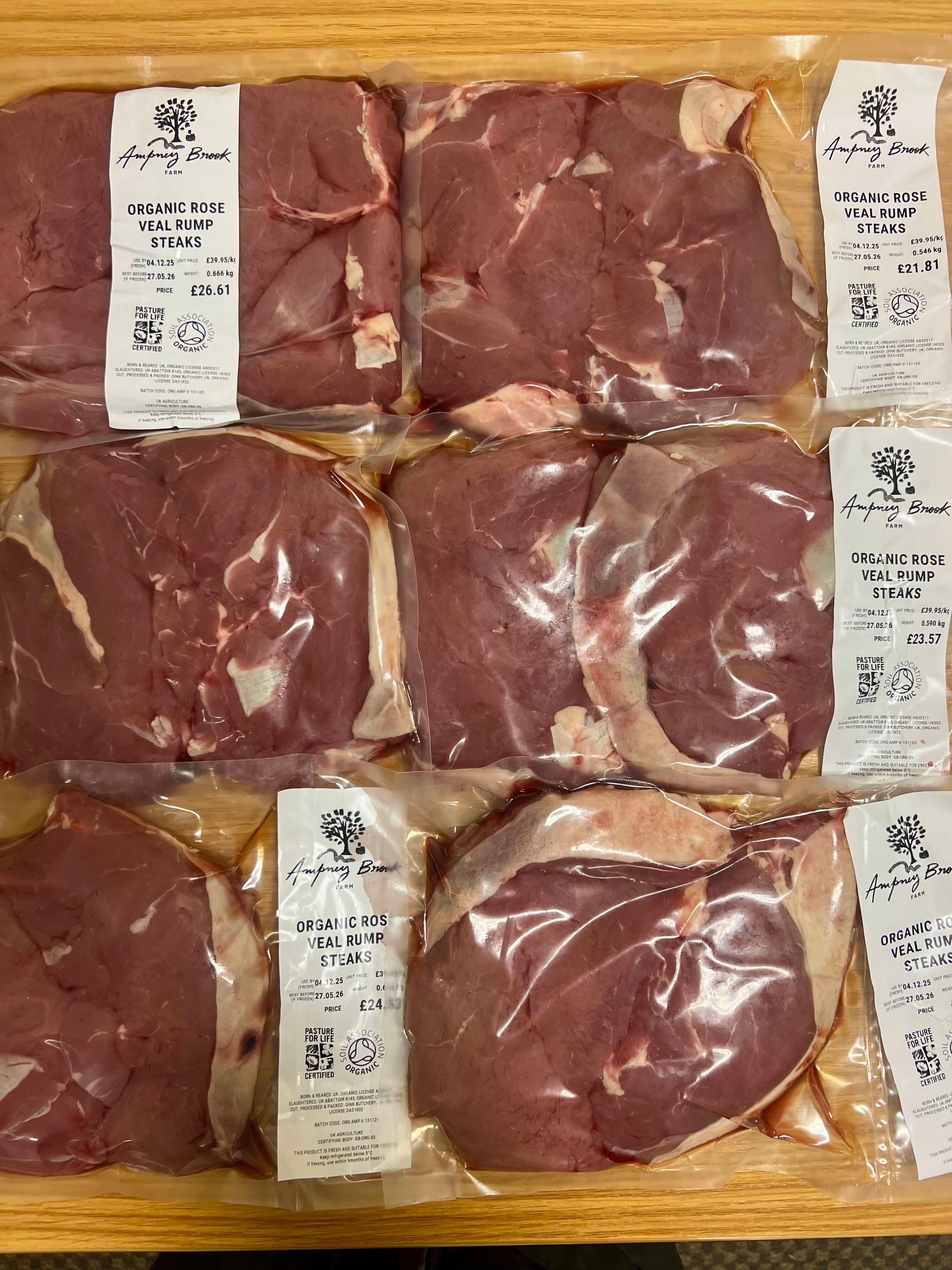 Organic Rose Veal Rump Steak