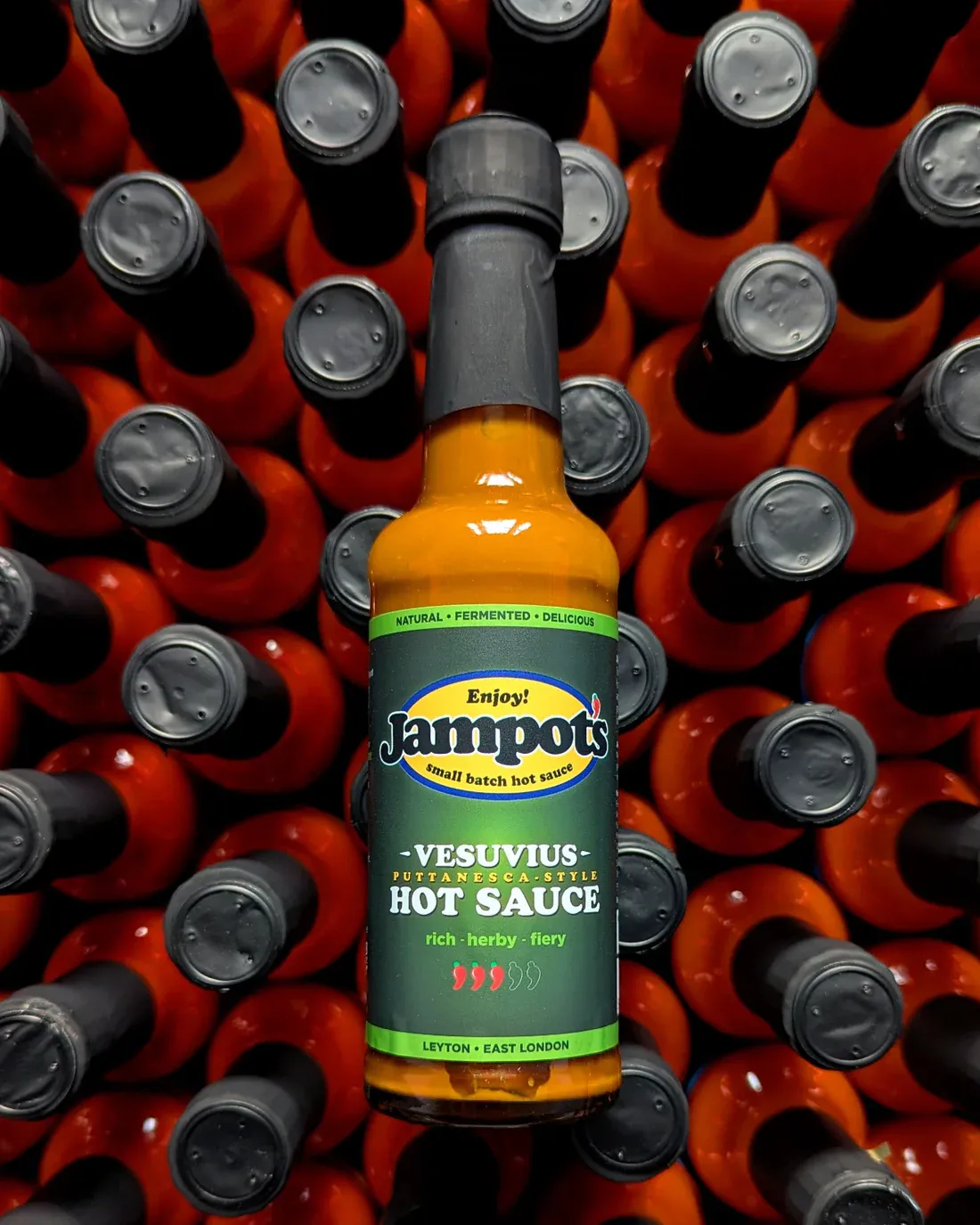 Image of Jampot's Vesuvius - Puttanesca-Style Hot Sauce - 150ml