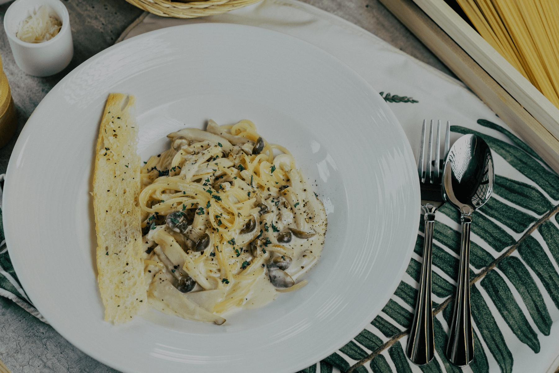 Image of Creamy Mushroom Pasta with Lemon & Parmesan