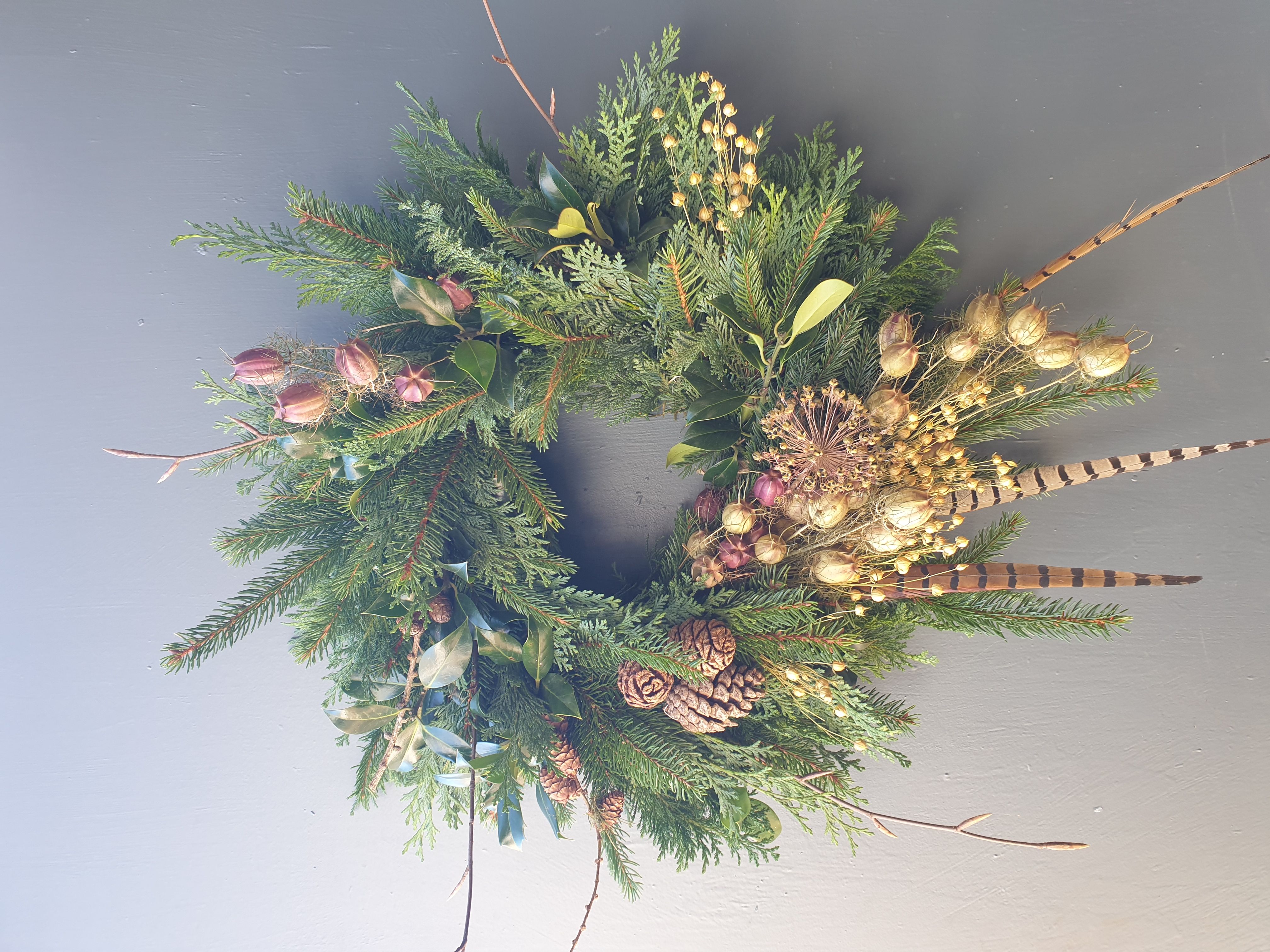 Image of Wye Organic Wreath, Red