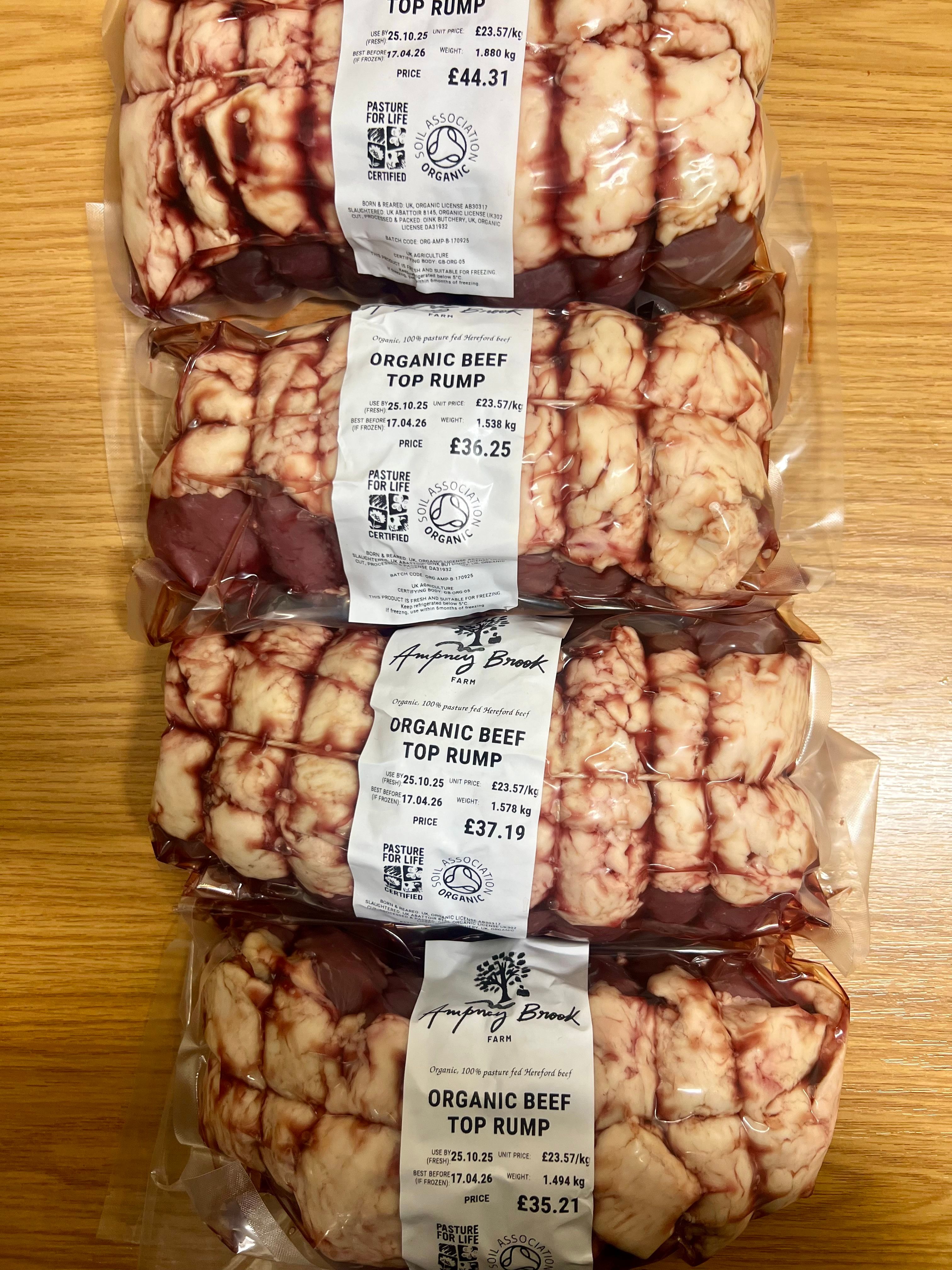 Organic Beef Top Rump Joint
