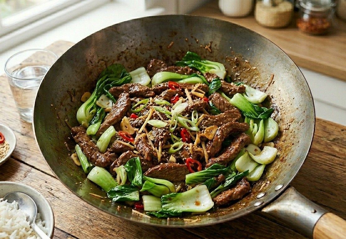 Image of 15-minute Beef steak & Pak Choi stir-fry