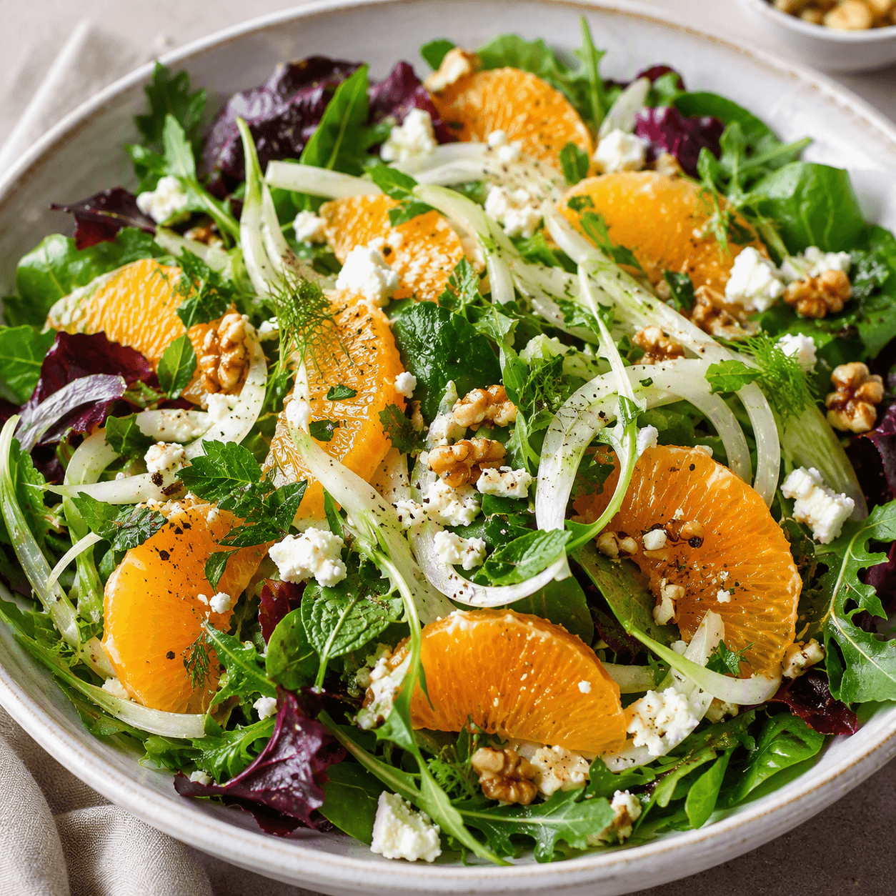 Image of Orange, fennel & mixed leaf salad