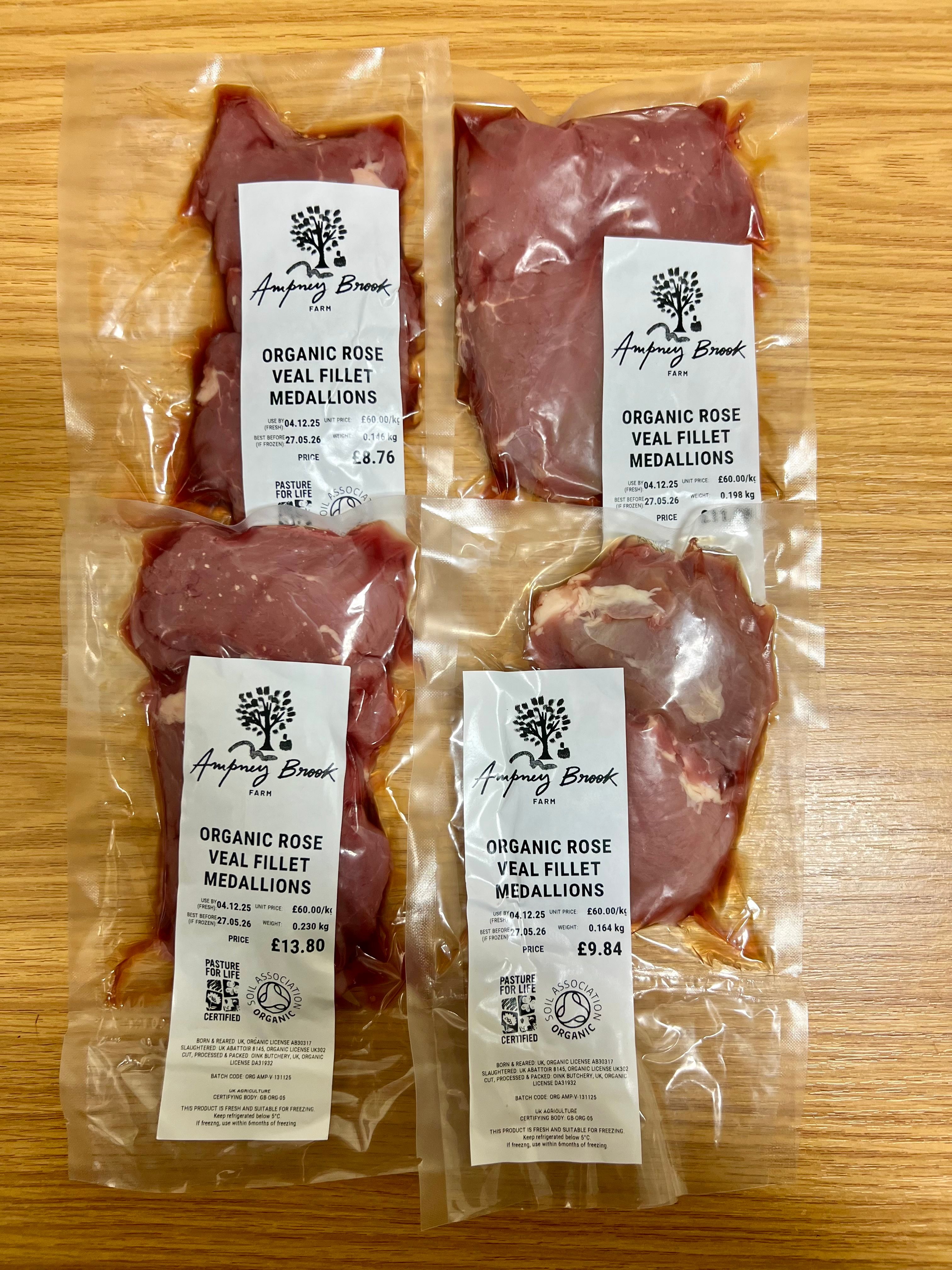 Organic Rose Veal Fillet Medallions