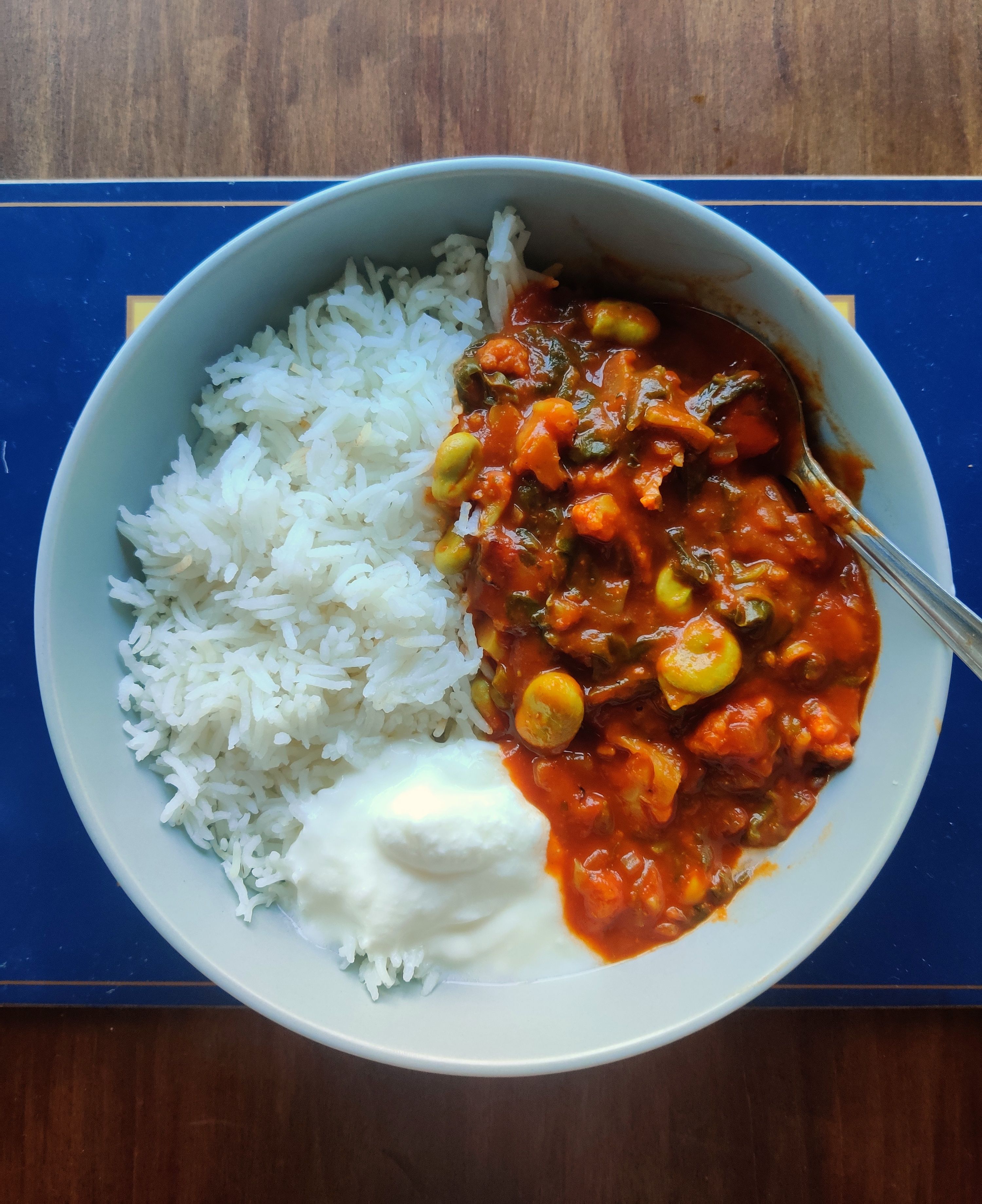 Image of Broad Bean, Spinach and Paneer Curry