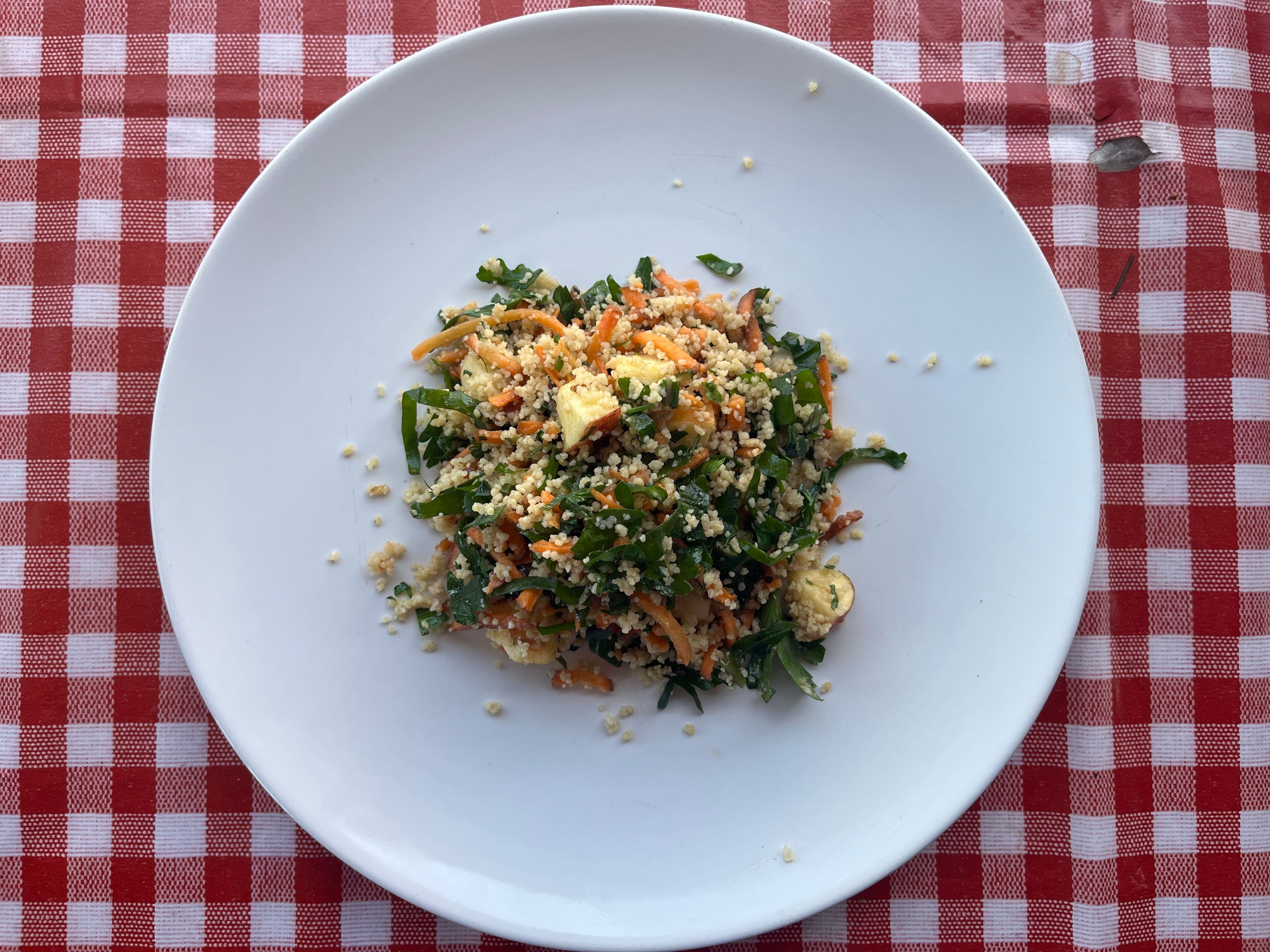 Image of Couscous Salad with Kale, Carrots and Apples
